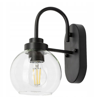 Tirina bathroom wall light led 15w ip44 21cm matt black, , medium
