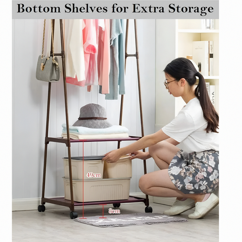 Product image: Κρεμάστρα ρούχων με τροχούς triangle clothes rack-null