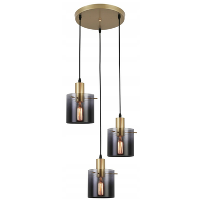 Donati pendant lighting black 3light gold, , medium