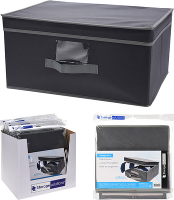 Storage box non woven grey, , medium