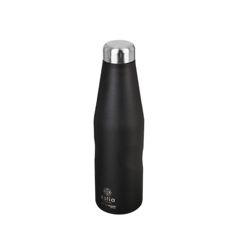 Estia 01-9816 travel bottle save the aegean 750ml matte black, , medium-null