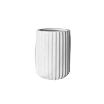 Stripes bath tumbler - white, , medium