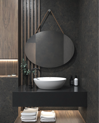 Oval rope mirror 85x65cm, Rope Colour: Beige, medium