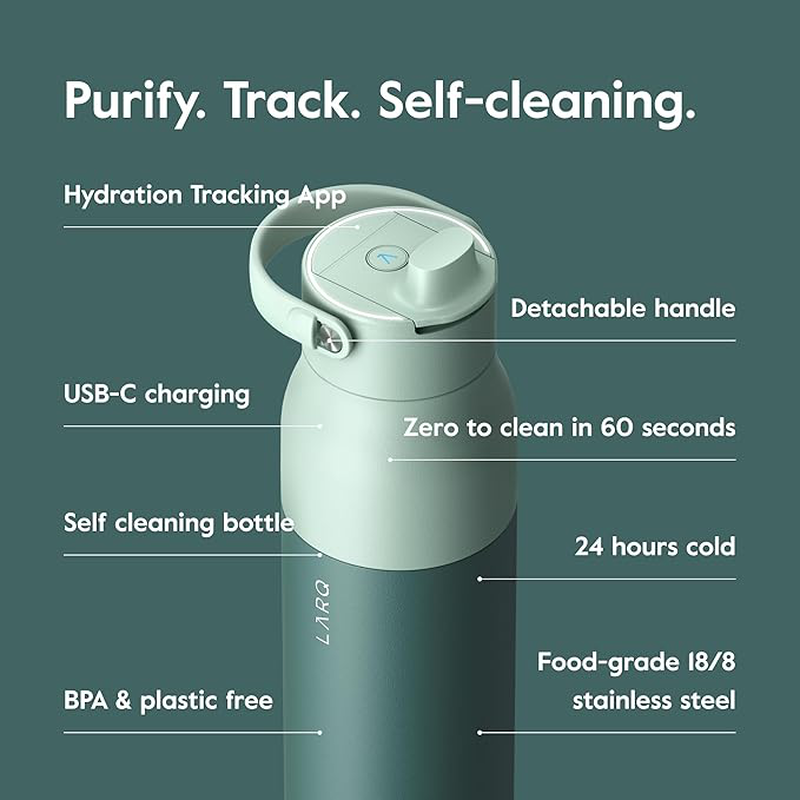 Larq bottle purevis&trade; 2 eucalyptus green 1l / 34oz, , medium-null