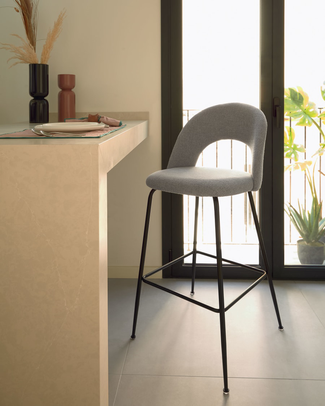 Mahalia bar stool light grey image number null