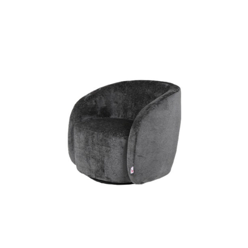 Shome amelia armchair swivel 72x74x69cm - graphite, , medium-null
