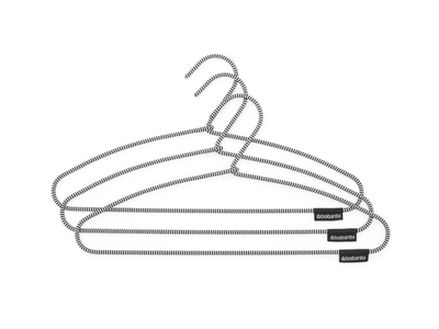 Brabantia touch cloth hanger 3pcs black/white, , medium