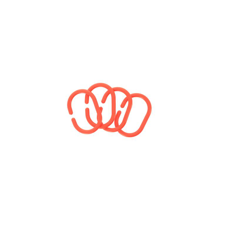 Product image: Tendance polyester shower curtain with 12 hooks 180x200cm - orange, , medium-null