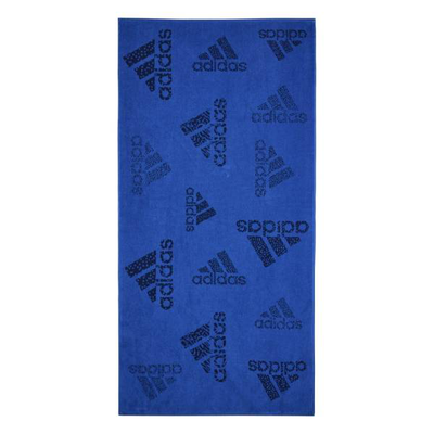 Adidas branded towel, Blue, medium
