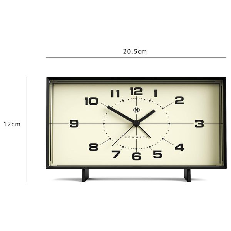 Newgate wideboy alarm clock in black & cream, , medium image number null