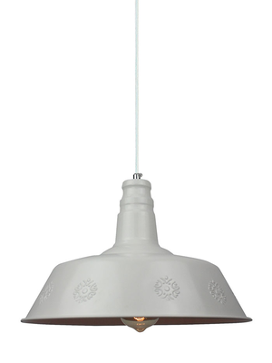 Sunlight 1xe27 (max. 40w) pendant light metal matt white ø360xh1260mm, , medium