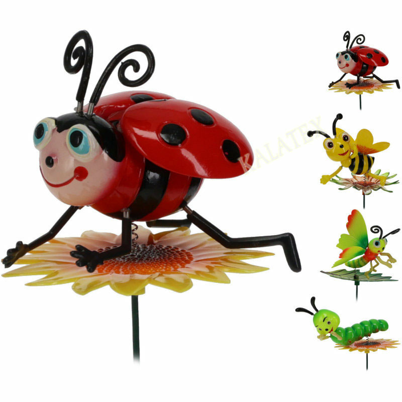 Garden ornament on stick 4 assorted designs animals, , medium-null