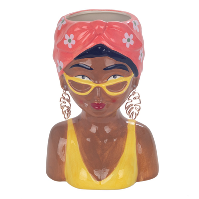 Woman bust vase big