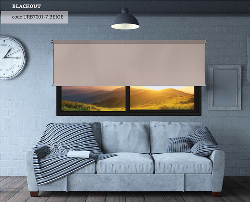 Roller blind blackout beige 140x160cm, , medium-null