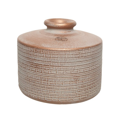 Terracotta vase copper low, , medium
