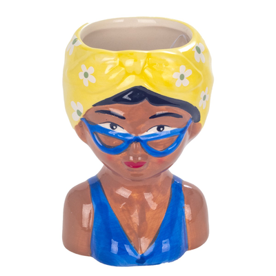 Woman bust vase