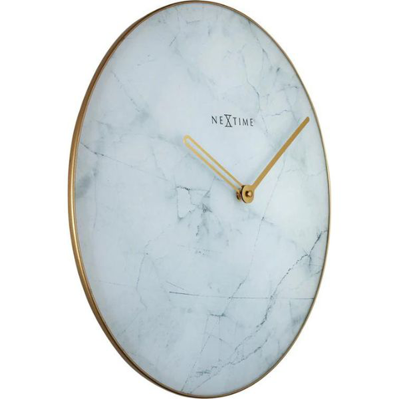Nextime wall clock 40 cm, glass/metal, 'marble', , medium image number null