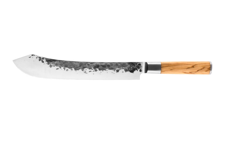 Product image: Forged olive wood butcher knife 440c japanese steel 25.5cm, , medium-null