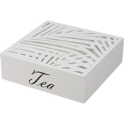 Tea box 24x24x7cm - white, , medium