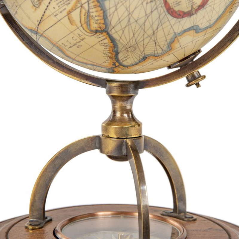 Terrestrial globe with compass, , medium-null