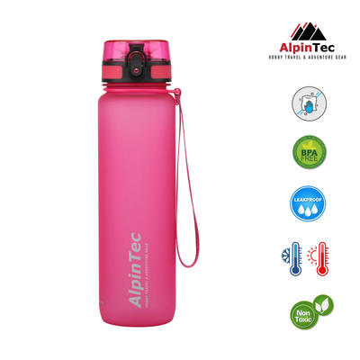 Alpin quest bottle pink 1000ml, Pink, medium