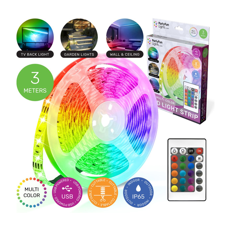 Party fun lights led strip multi-color rgb, , medium-null