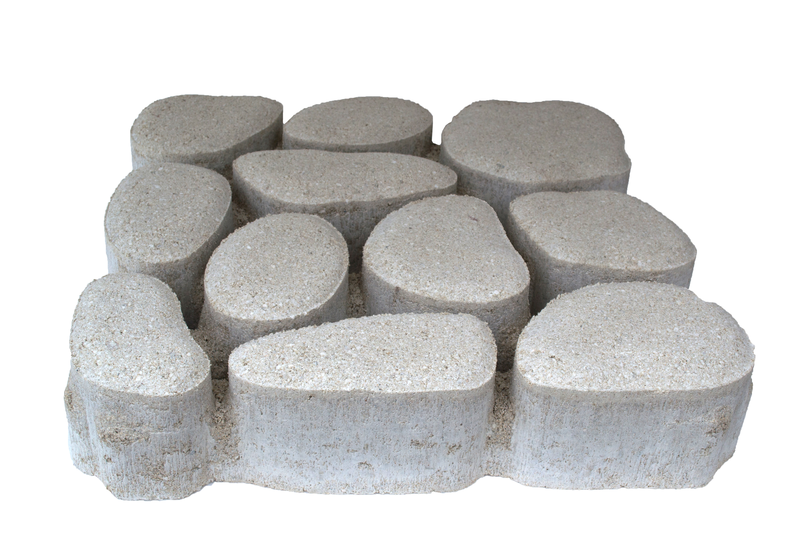 Walkway stone 400x400x80 white, , medium image number null