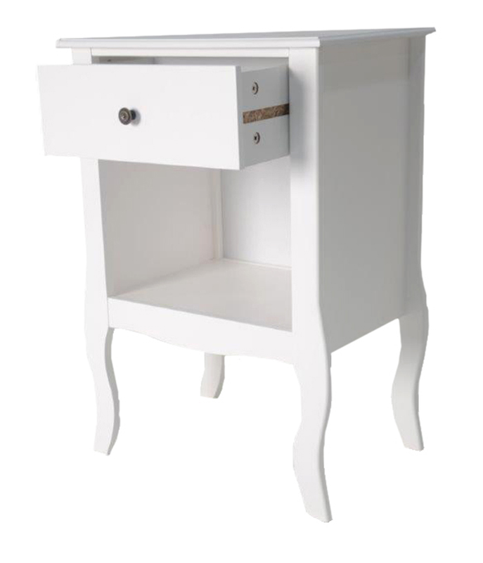 Superliving toulouse bedside table 48x34x70cm - white, , medium image number null