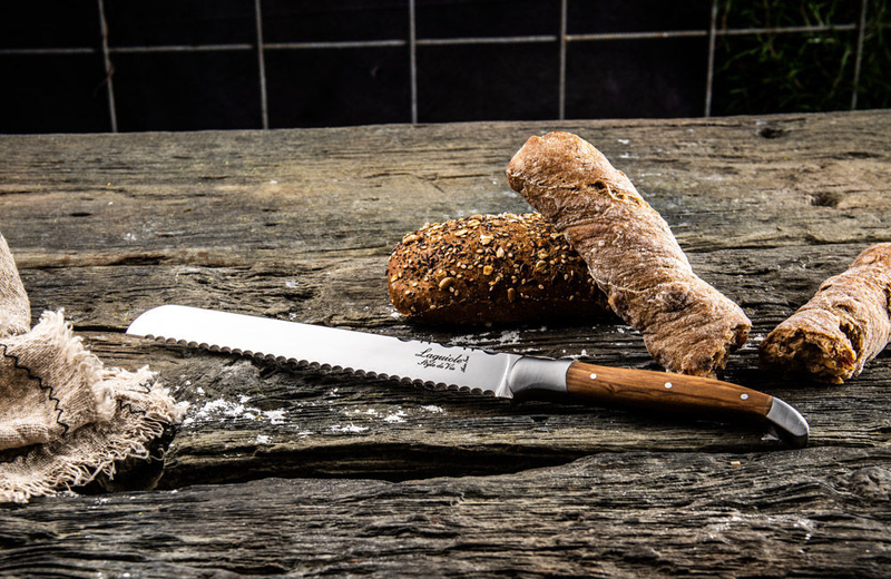 Laguiole luxury line bread knife olive wood, , medium image number null