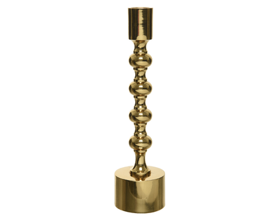 Aluminium candleholder with gold plated, , medium
