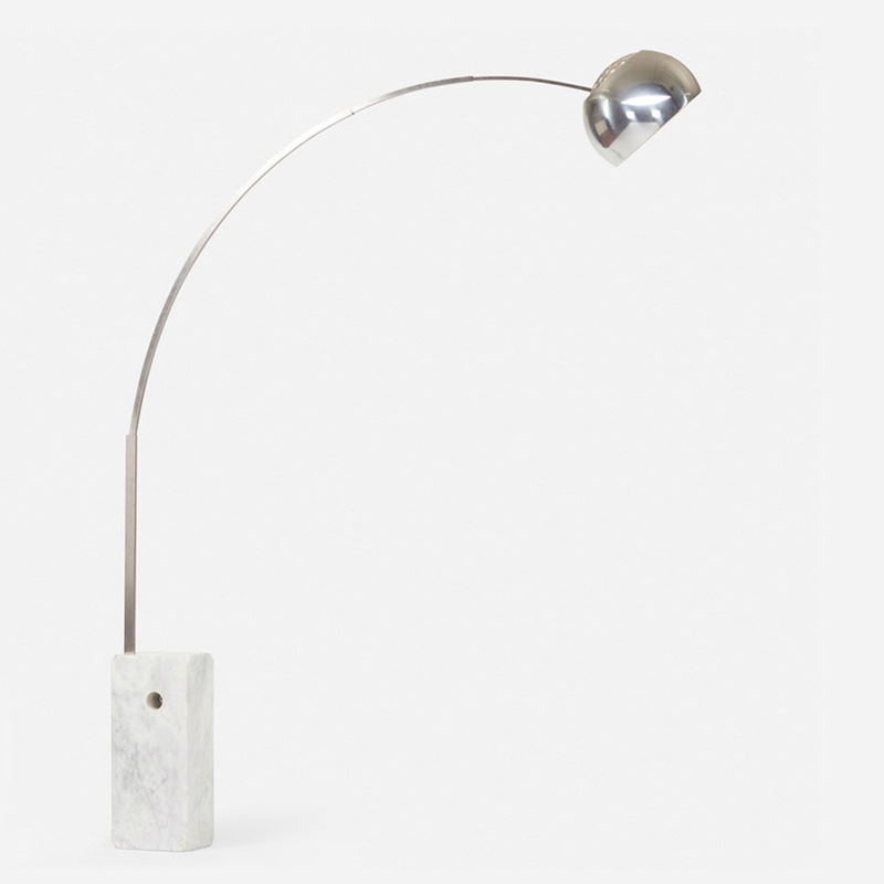 Italian modern floor lamp / white marble, , medium-null