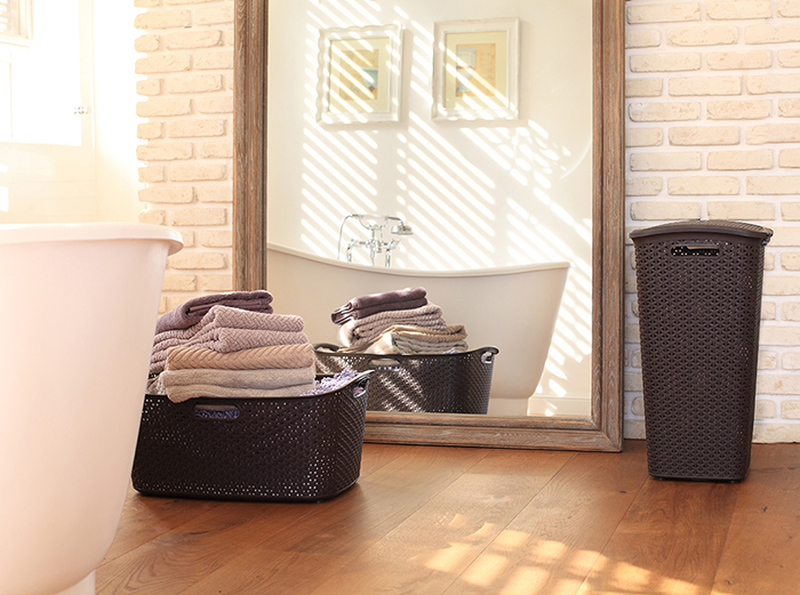Product image: Curver brown laundry basket 55ltr, , medium-null