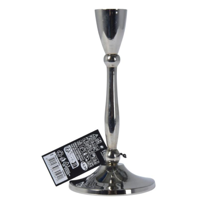 Candle holder 8x17cm - silver