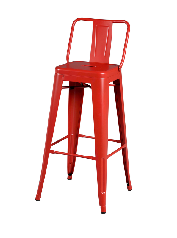 Jones steel stool chair - red, , medium image number null