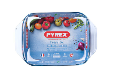 Pyrex 408b000 irresistible γυαλινο ορθογωνιο σκευος φουρνου 2.9l
