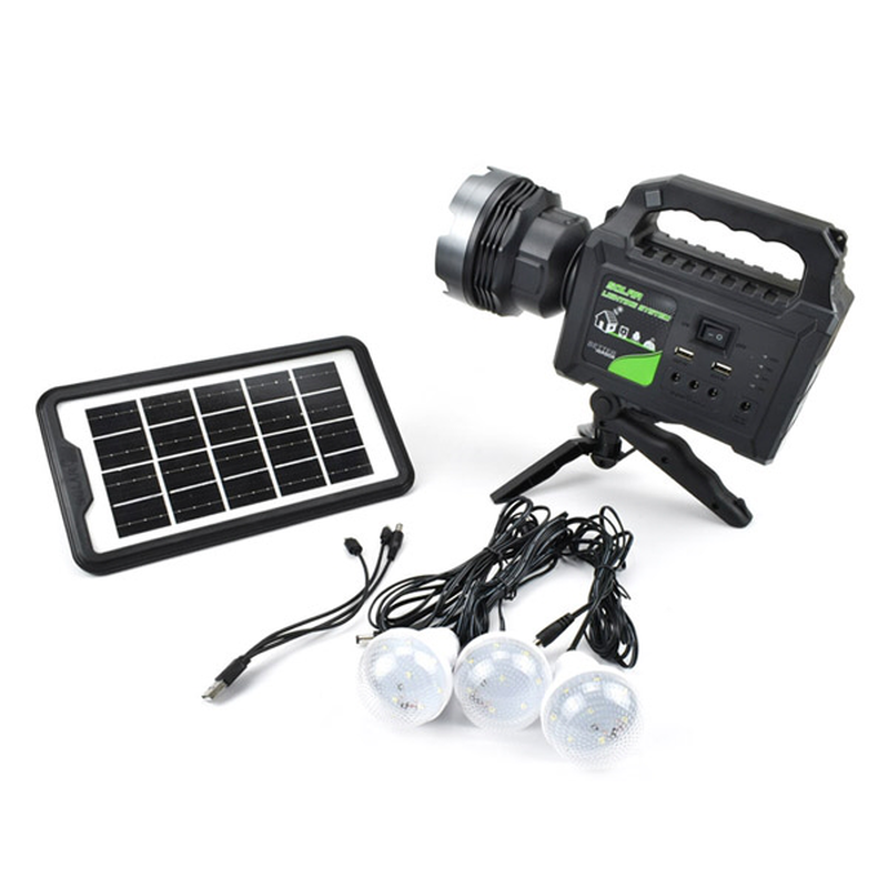 Product image: Σετ ηλιακό σύστημα φακού με λάμπες led 3τμχ και power bank, , medium-null