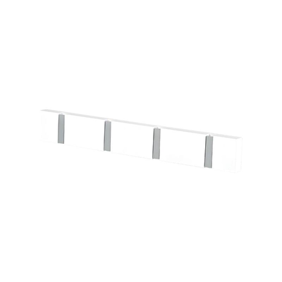 Estia foldable wooden wall hanger 4 hooks - white