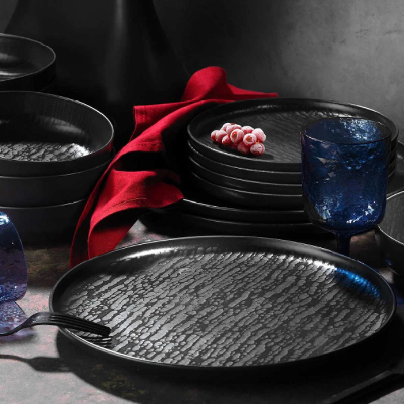 Of capri-shale plate 27cm black (042713), , medium-null