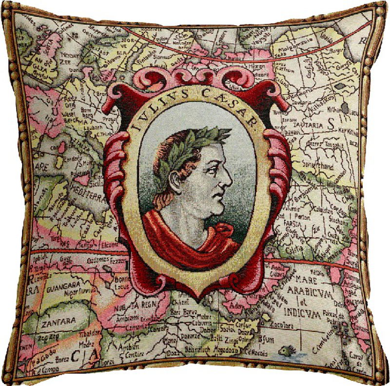 Decorative julius caesar throw pillow-null