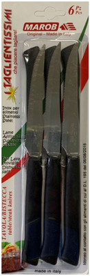 Marob knive 11'' 6pcs black, Black, medium