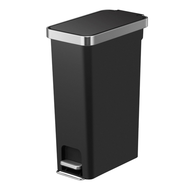 Eko hana slim basket with pedal 40l black, , medium-null