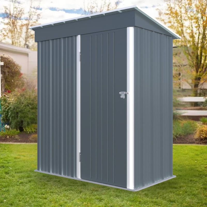 Isunor μεταλλική γαλβανιζέ αποθήκη κήπου – 3x5ft – 94x161xh181cm, , medium-null