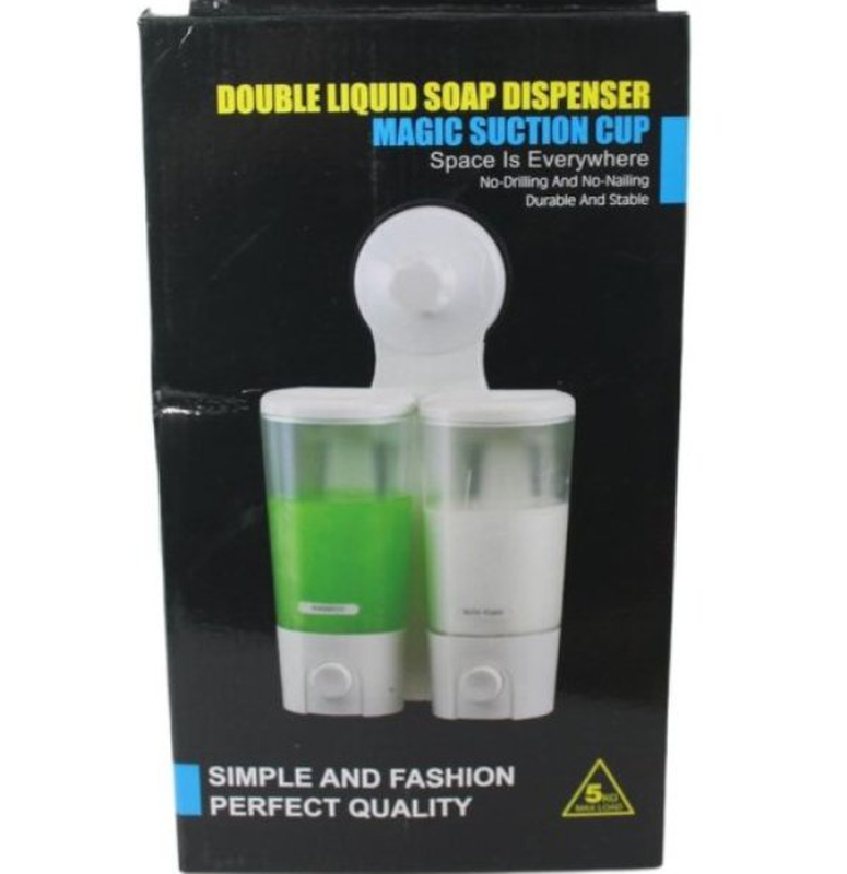 Product image: Διπλός διανεμητής για υγρό σαπούνι με βεντούζα 1901, , medium-null