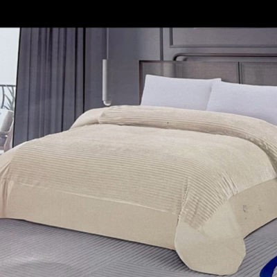 Blanket quilt 180x220cm #bq11, Ivory, medium