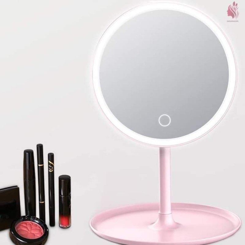 Product image: Φορητός καθρέφτης led μακιγιάζ με 3 λειτουργίες φωτισμού, περιστροφή 90° και οθόνη αφής, , medium-null