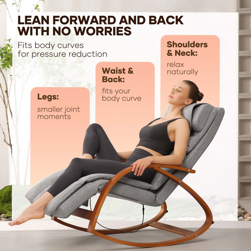 Massage wooden rocking chair image number null