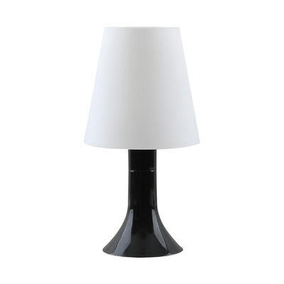 Superlights 1xe14 (max.25w) table lamp plastic black+white ø85xø130xh220mm, , medium