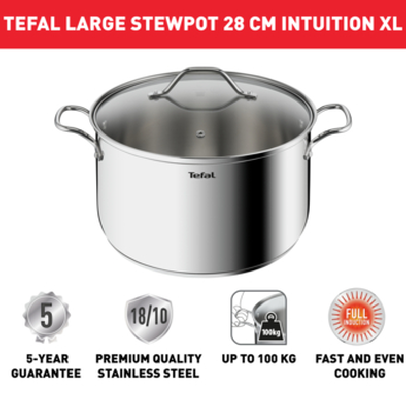 Tefal intuition xl κατσαρόλα 28 εκ., , medium-null