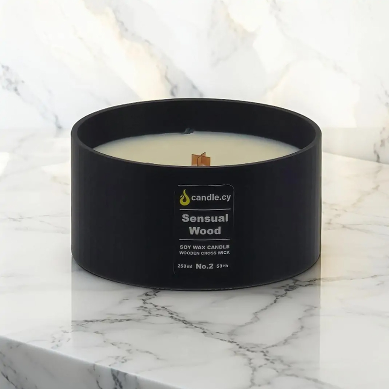 Scented candle no.2 sensual wood - silver 250ml-null