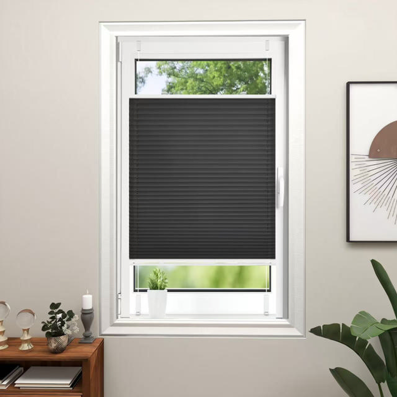 Plisse windowblind 100x150cm - dark grey, , medium-null